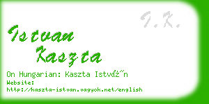 istvan kaszta business card